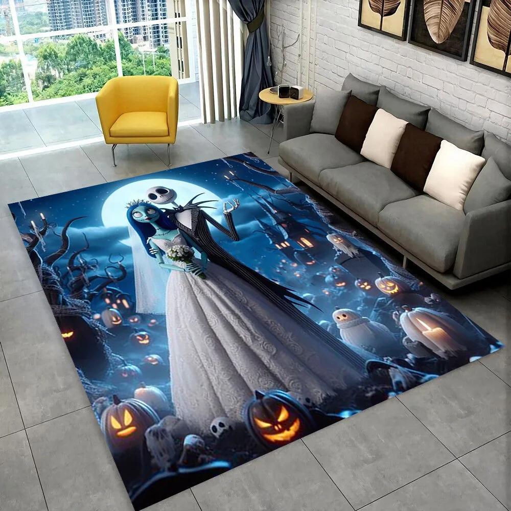 2025 New Christmas Cartoon The Nightmare Before Gift Carpet Rug for Bedroom Living Room Home Sofa Decoration,kid Decor Floor Mat