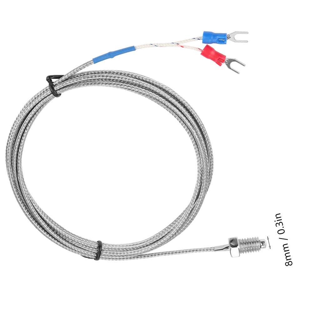 M8 Screw Thread Type K Thermocouple Temperature Sensor Wire 0 400 Celsius  (2 M)