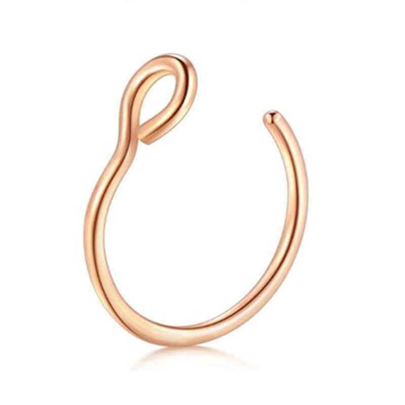 Stainless Steel Colorful U-Shaped Nose and Lip Piercing Jewelry - Simple, Fade-Resistant, Unique Design