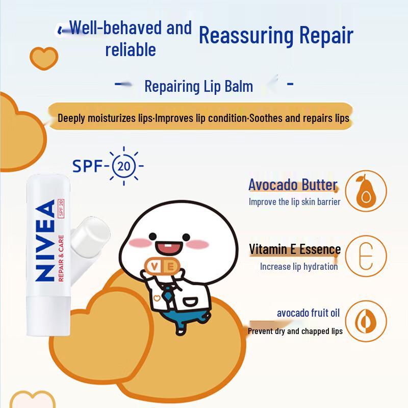 NIVEA Balsam do ust regenerujący 4,8 g