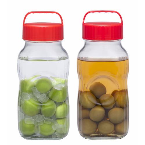Toyo Sasaki Glass Storage Container, "Tsukejozu" (Plum) Style, 2L (2000ml), Made in Japan, Ume Bottle, Fruit Liquor Bottle, Glass Container, Storage J