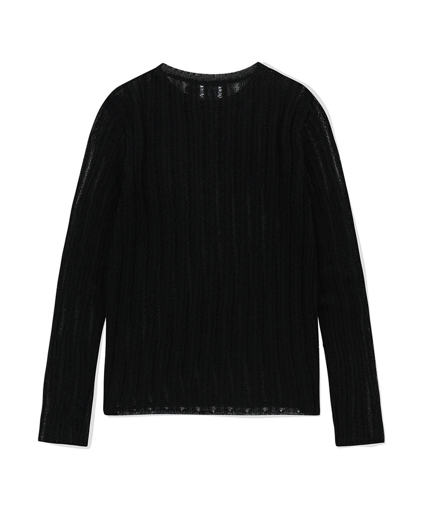 MAHAGRID Tattoo Crochet Knit Black(Mg2Fmfk615A)