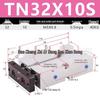Double Shaft Pneumatic Cylinder with Dual Piston Rods TN10-40