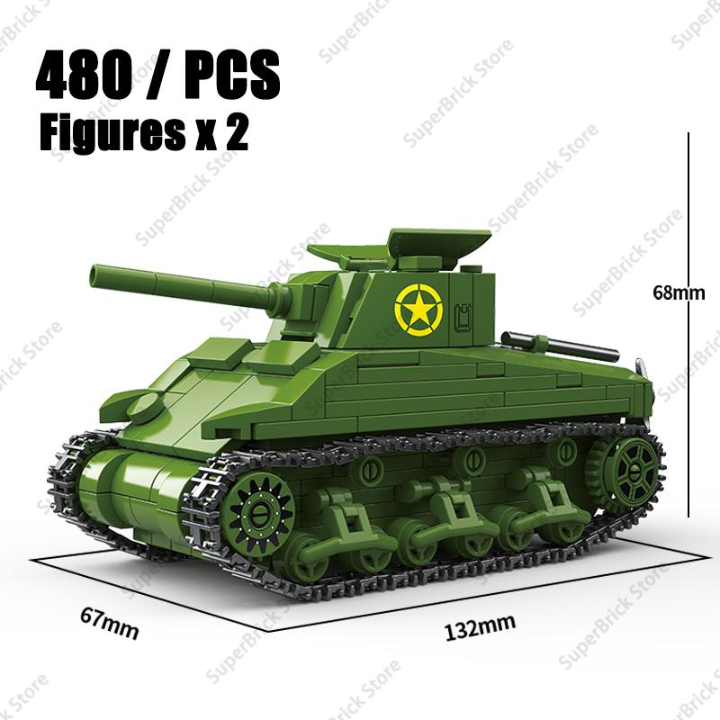 

Hot WW2 Germany Tank Type A Armored Vehicle PzKpfw I Model Building Blocks Classical Military Warfare Weapon Set Kids Toy Gifts