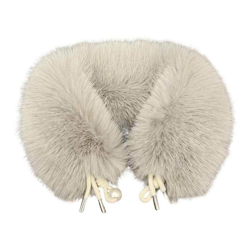 Kragen Plüschkragen Pelziger Schal Warmes Winteraccessoire Weiches Polyester Für den Täglichen Gebrauch Nackenwärmer