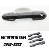 For Toyota RAV4 - Carbon Fiber ABS Car Door Handle Cover Trim w/Keyless