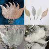 Elegant Clip On Feather Glitter Baubles For Stunning Christmas Tree Decor