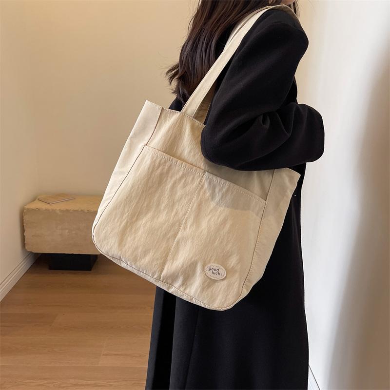Studentská třída Velkokapacitní přenosná taška Dámská plátěná taška přes rameno