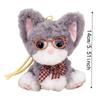 Soft Plush Plush Cat Keychain Big Ears Curly Fleece Accessory  Birthday Present