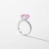 MODIAN 925 Sterling Silber Pink Crushed Ice Cut 2ct Square Sparkling Ring für platinierte Frauen Klassischer Hochzeitsschmuck Geschenk