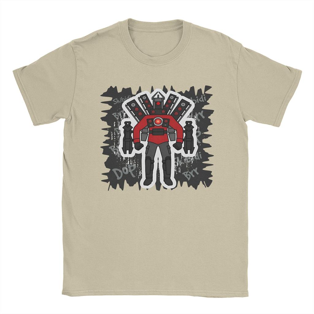 Herren T-Shirts Skibidi Toilet Titan Speakerman Aufgewertet Freizeit Baumwoll T-Shirt Kurzarm Lustig Humor T-Shirt Merchandise Übergröße
