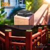 6PCS 4x4 Solar Post Cap Light - Solar Powered Warm White Fence Lights for Wooden/Vinyl Posts Outdoor Lighting for Garden & Porch