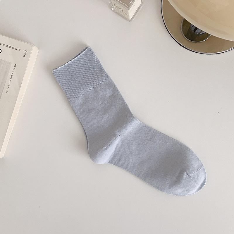 Spring/Summer Breathable Cotton Socks: Thin, Anti-Pilling, Seamless Postpartum Comfort, Solid Color, Casual Fashion