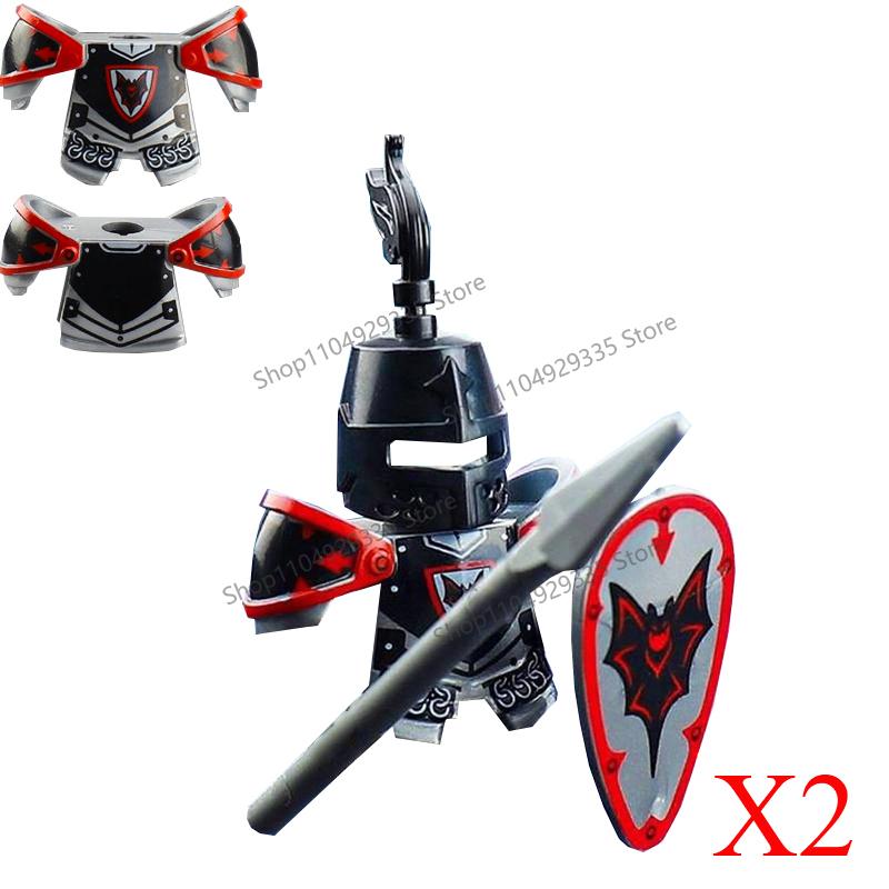 Medieval Military Soldiers Figures MOC Building Blocks Castle Black Eagle Wolf Octopus Griffin Ancient Knight Waffen Bricks Toys