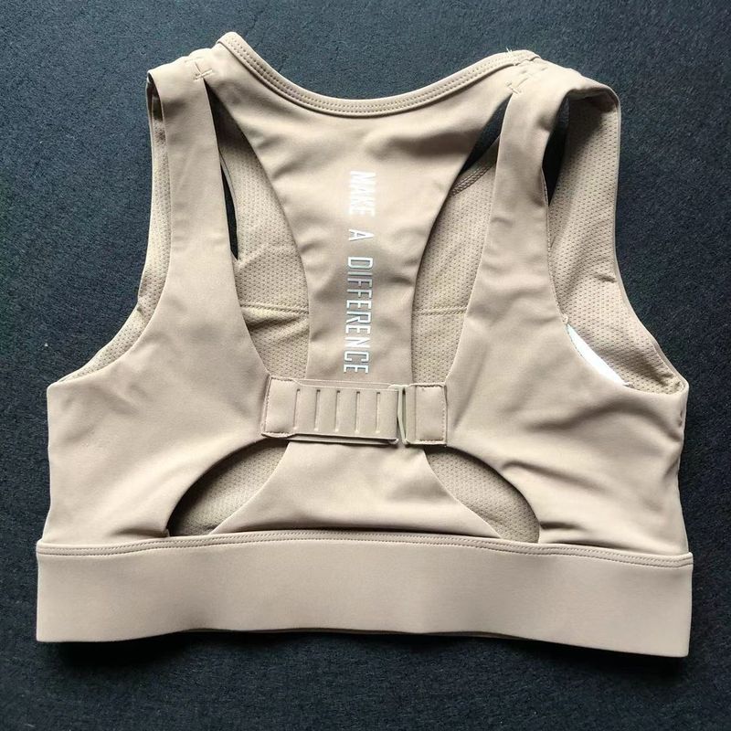 

High Strength Beauty Back Exercise Underwear Anti-Shock and Anti-SAG Running Gathered Vest Bra Yoga Fitness Women s Vest Coffee L