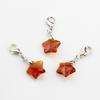 Five-Pointed Star Crystal Beads Tassels Charm Lobster Clasp Pendant for DIY Keychain Necklace Jewelry Making Tool
