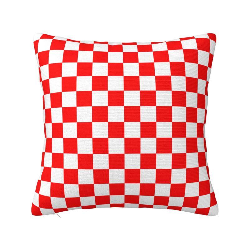 Black And Green Checkered Cushion Cover xcm Polyester Soft Geometric Plaid Throw Pillow Case For Sofa Home Decor Pillowslip