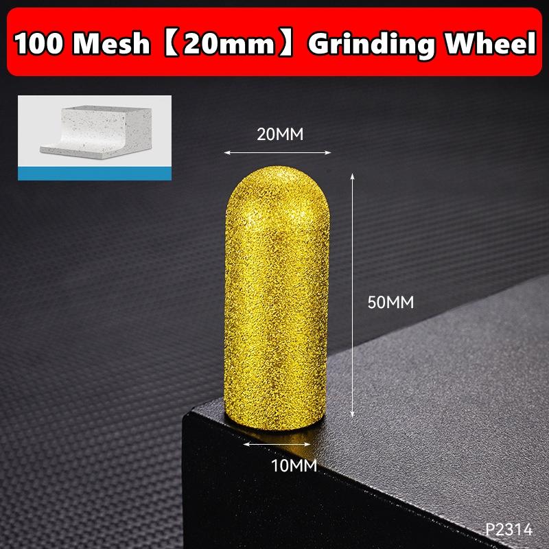 M10 Diamond Brazed Backwater Grinding Wheel Finger Bit Milling Cutter Trimming Abrasive Round Head for Dressing Quartz Stone