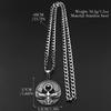 Vintage Nordic Viking Runes Odin Eagle Pendant Necklace for Men Stainless Steel Silver Color Norse Mythology Jewelry Gift