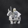 Medieval Knight Serie Figures Building Blocks Warrior Soldiers Guards Lion Heart Hospital Teutonic Knight Battle Pastor Kid Gift