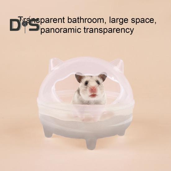 Hamster Bathroom Transparent Hamster Bathtub Hamster Sand Bath Container Small Animals Sandbox Dust Bathtub Hamster Bed for Cage Accessories