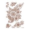 Henna Tattoo Stickers, Red Brown Waterproof Lace Temporary Tattoos, Indian Mehndi Body Art for Women Girls, Festival Makeup