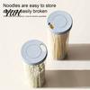 Cereal Storage Bin Airtight Spaghetti Container, Clear PP Rotate Open Noodle Organizer, Freshness Locking Lid Moisture Proof Food Preservation for Dry