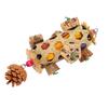 Parrot Foraging Chew Toys Woven Bamboo Basket Bite Resistant Bird Parrot Chewing Toy with Pinecone for Bird Cage