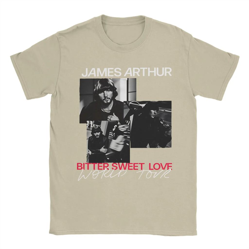 Summer James Arthur World Tour Trending T Shirts 100 Cotton Tee Shirt for Unisex Women Y2K Retro Big Size Short Sleeve Clothing