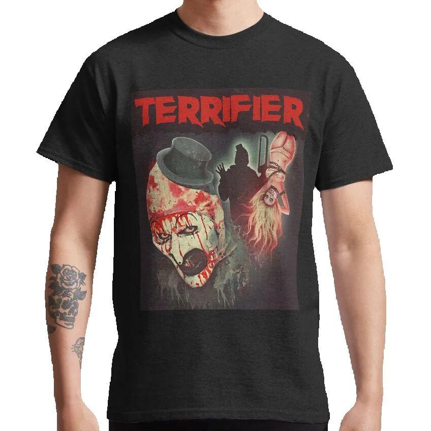 More Then Awesome Terrifier Movie Horror Art The Clown scary film For Halloween gift clothing cotton printed TShirt plus size
