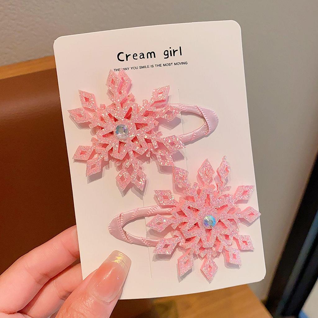 Sneeuw Sneeuw Haarkaart Nieuwe kinderhaarclip Elsa Prinses Haaraccessoires Meisjes zijclip Kleine meisjesclip