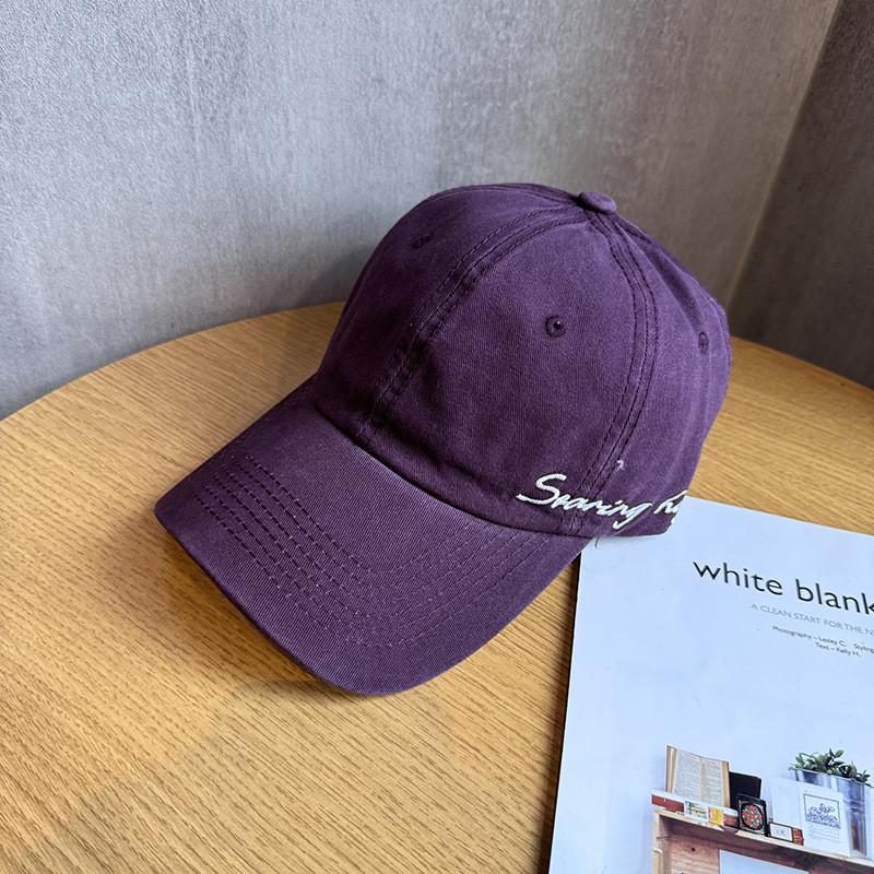 Cotton Embroidered Breathable Letter Cap With Wide Brim Sunshade Sports Outdoor