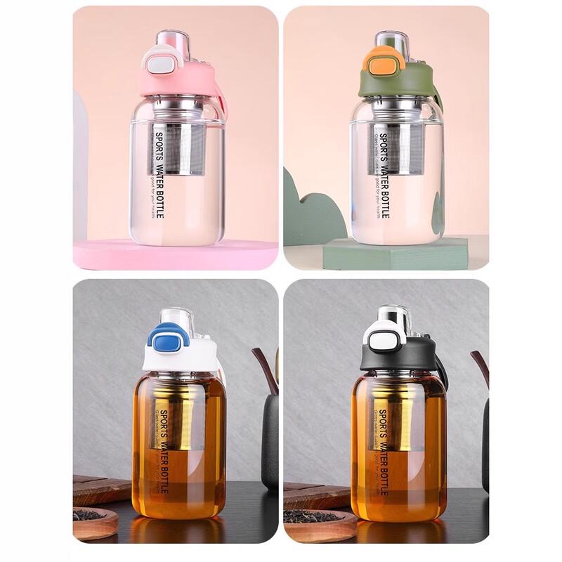 Shangqi High Borosilicate Double Drink Glass Water Bottle