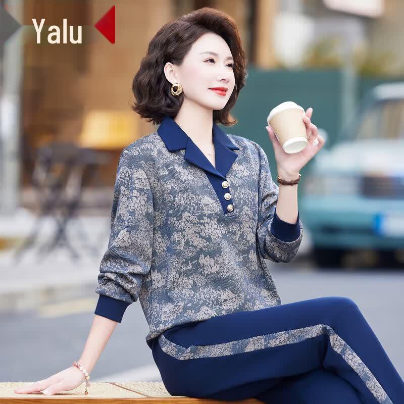 Yalu Stylisches Sportbekleidungs-Set für Damen in Übergröße für den Frühling