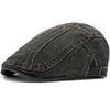 HT4804 Mens Berets Women Spring Summer Autumn Denim Cap Artist Painter Beret Hat Male Female Ivy Flat Cap Adjustable Beret Cap