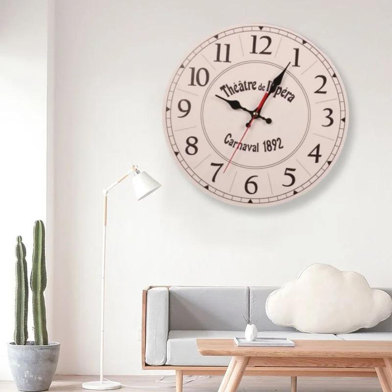 11 Inch Simple Modern Wooden Wall Clock Living Room Art Silent Clock Fashion Light Personality Decorated Study Livingroon