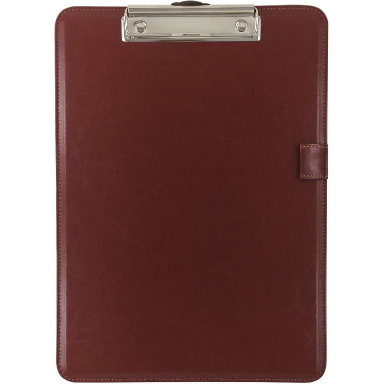Trade Quest Clipboard Faux Leather Single (Chestnut Brown) Chestnut Brown