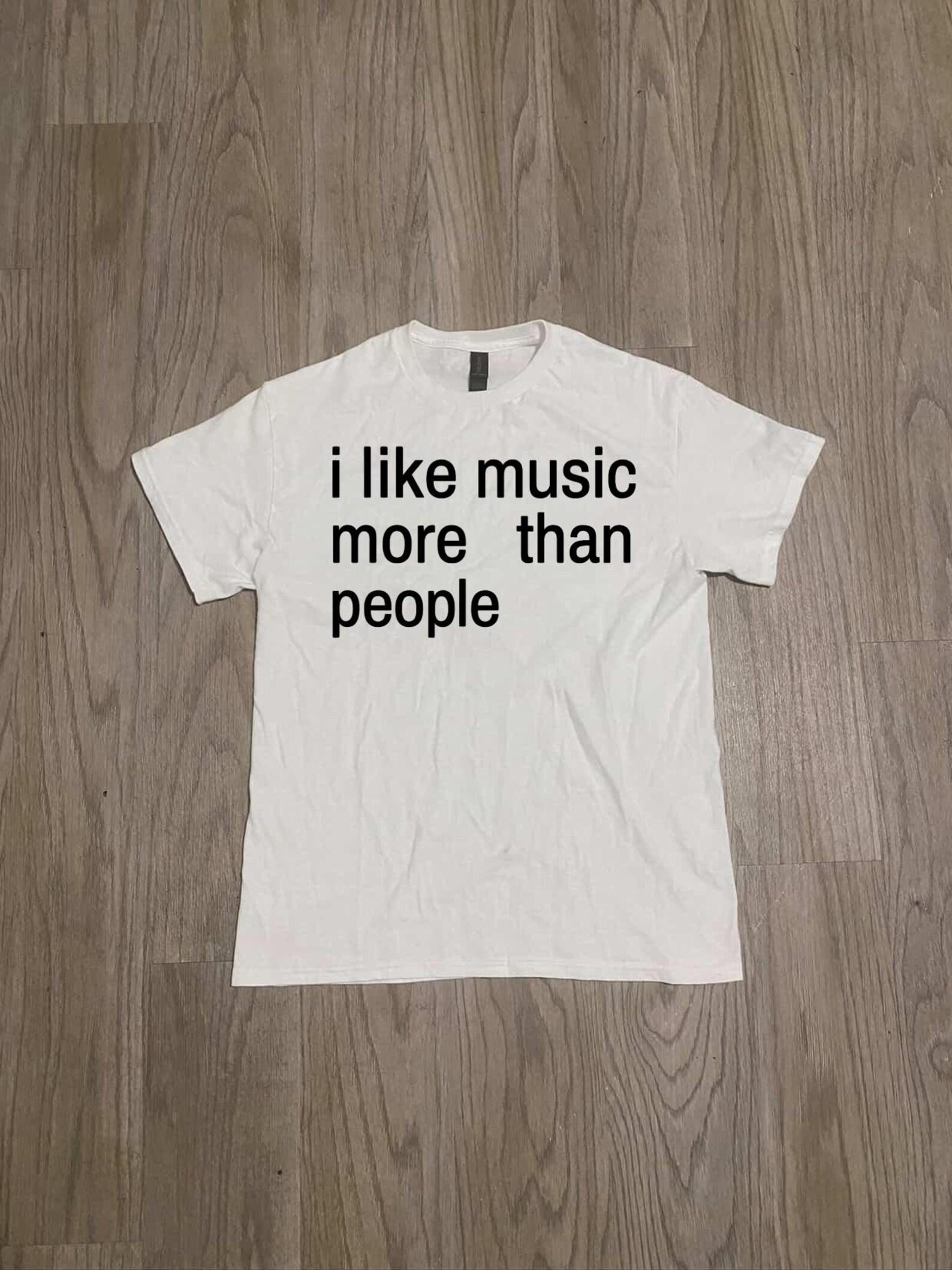 Music Lovers Tee, Streetwear Graphic T-Shirt, Unisex Cotton Tee, Y2K Designer Fashion, Trendy Bold Text Tee 3XL