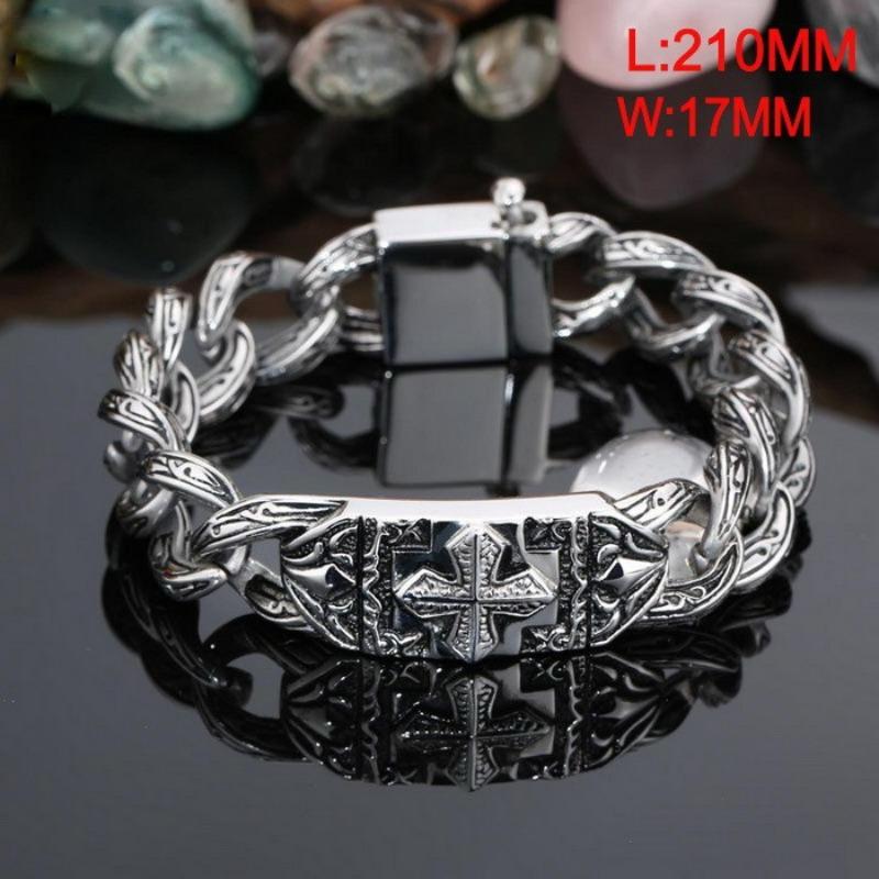 Trendy Retro Jewelry, Cross Pattern Titanium Steel Bracelet