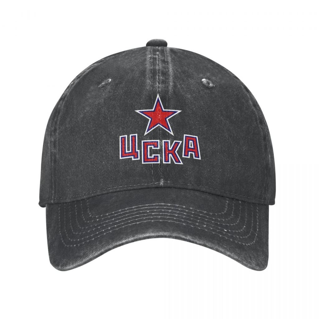 Hc Cska Moscow Khl Russian Professional Hockeyer Black Russia Baseball Cap for Unisex Women High Quality Custom Design Caps