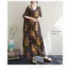 Ladies' Loose Artistic Beach Dress Retro Long Robe