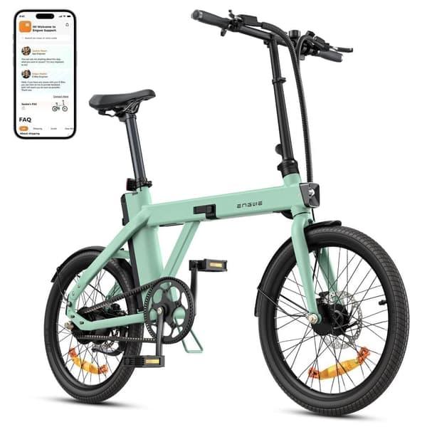 Engwe P20 Folding Electric Bike for Adults 20*1.95 Tire City Bike Mountain Beach Snow Bicycles, 36V 9.6AH Battery Up To 100KM Range
