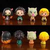 4pcs/set Demon Slayer Kimetsu No Yaiba Kamado Tanjirou Nezuko Agatsuma Zenitsu Action Figure Anime Model Statue Toys Gifts