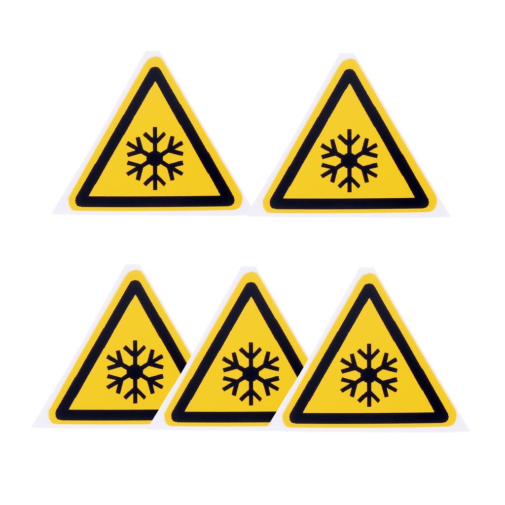 5Pc PVC Warning Signs Sticker Logo Security Safety Labels Water-Resistant Oil-Proof Warning Tag Wall Machine Sticker 25/50/100mm