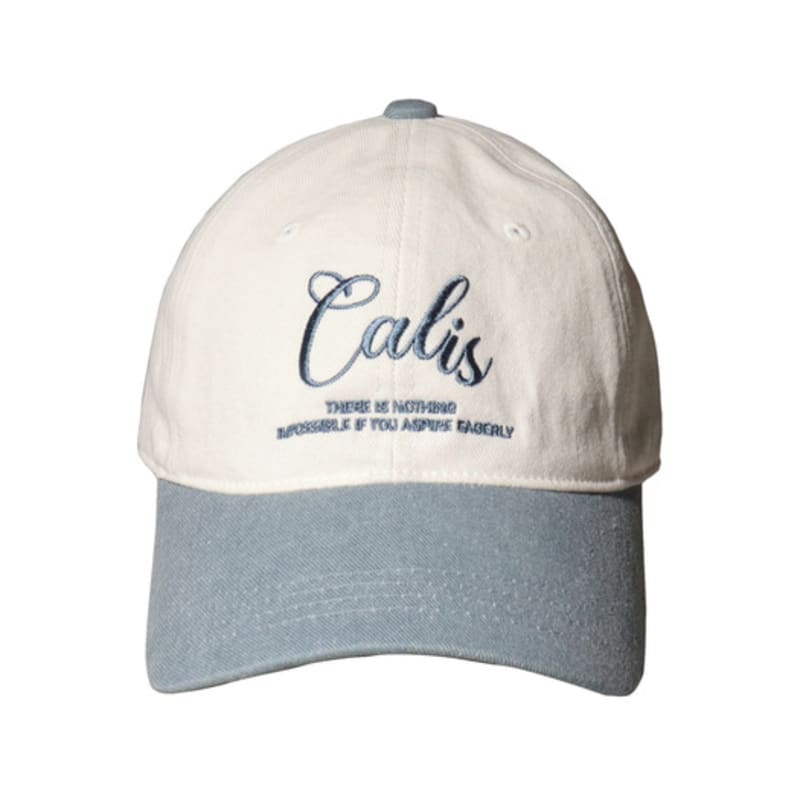 ELKE BLOEM CALIS IVORY/VINTAGE BLUE BALL CAP