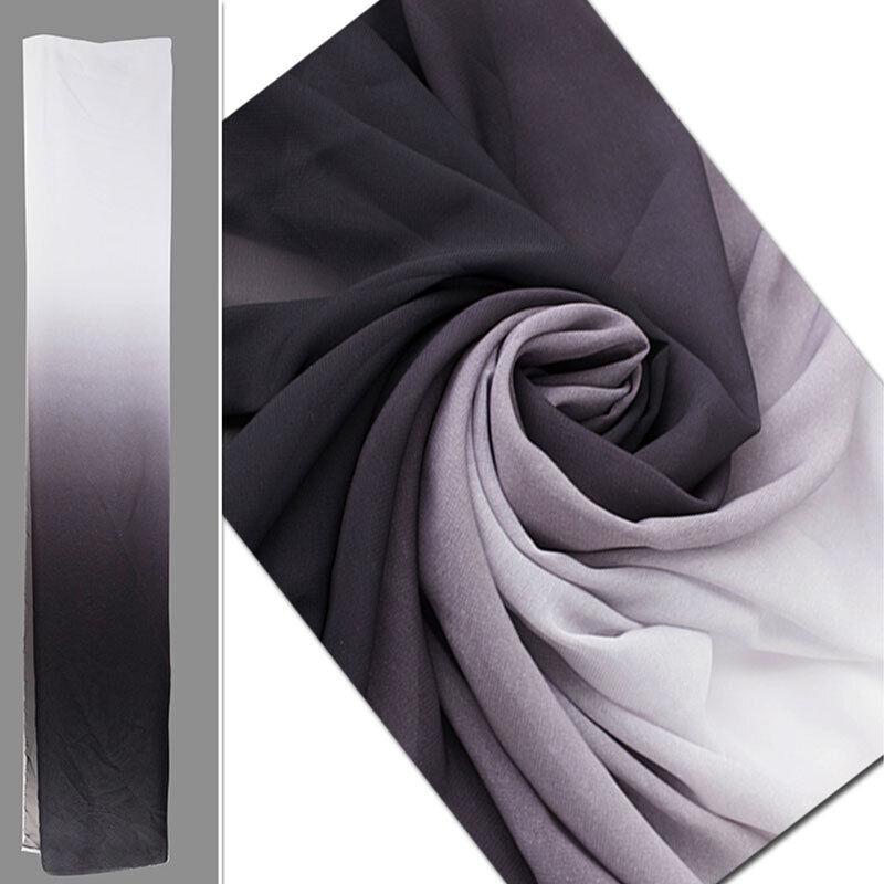 100x150cm Gradient Color Shade Fabric Summer DIY Dance Costume Dress 100D Chiffon 2 Tone Material Clothing Accessories