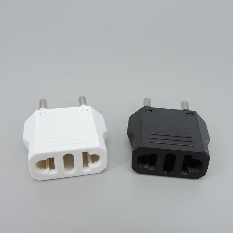 2-poliger Universal-US-zu-EU-Stecker USA zu Euro Europa Reise-Wand-AC-Netzladegerät-Steckdosenadapter-Konverter Rundsteckdose-Eingang