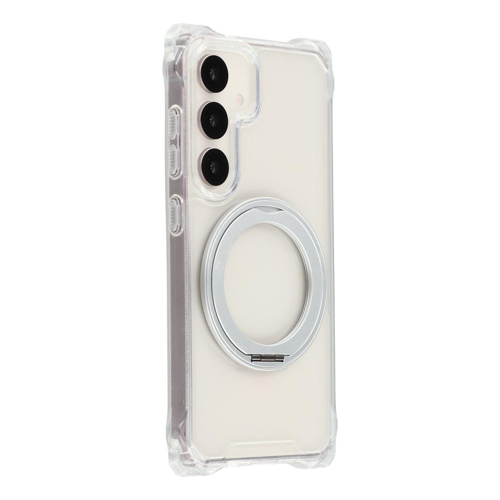 For Samsung Galaxy S25/S24 Magnetic Case Ring Kickstand TPU+PC Phone Cover