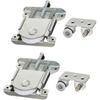 Set Of 2 Sliding Pieces For Wardrobe Door, Wheels, Wheels, Wheels, Rollers, Guides With Shock Absorber Pad, Load Capacity 20 Kg