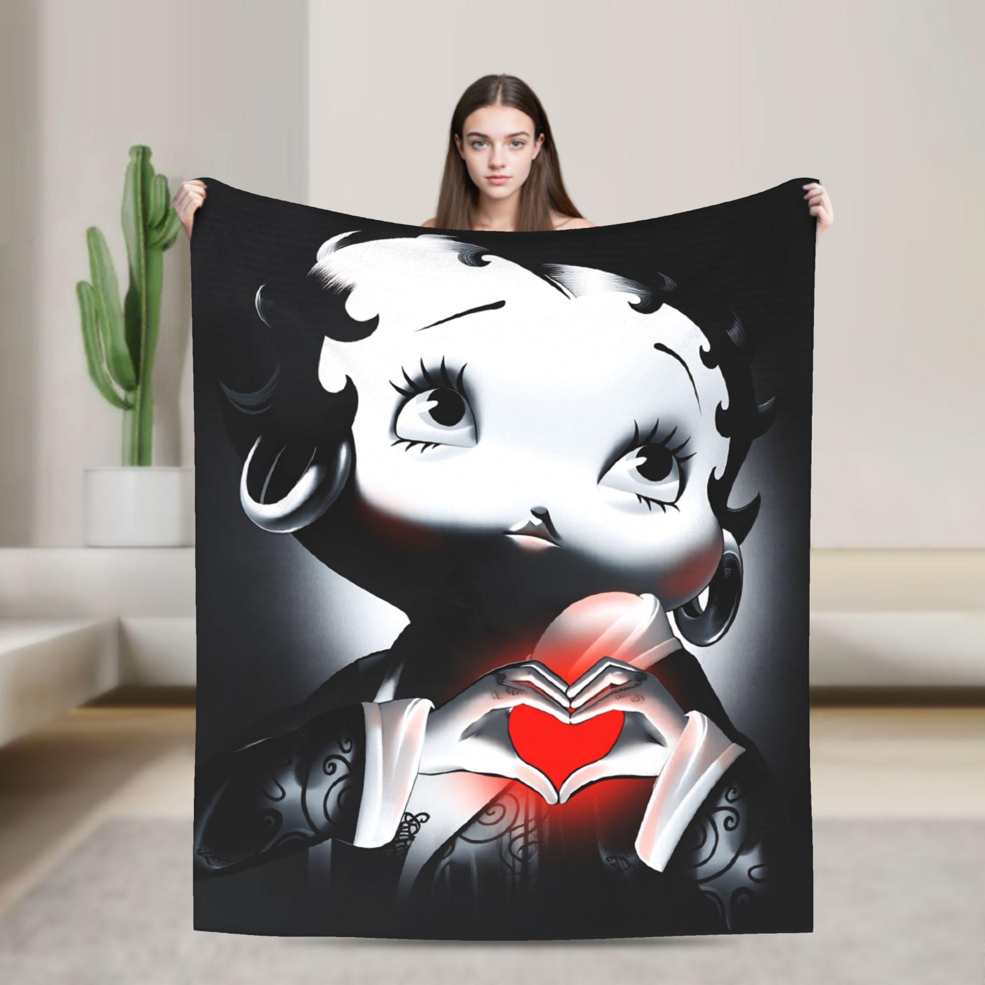 

B-Bettys Boops Blanket Warm Soft Comfortable Plush Throw Blanket For Couch Bed Travel Flannel Bedspread Bed Cover 100cm x 150cm